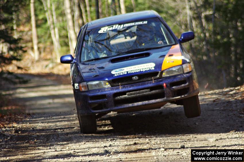 Chad Haines / Paul Oliver in their Subaru Impreza 2.5RS on SS3 (Herman I)