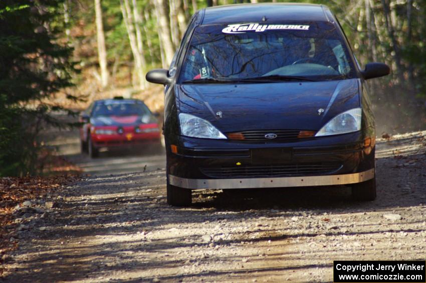 Pawel Dubina / Karol Dubina in their Ford Focus on SS3 (Herman I)