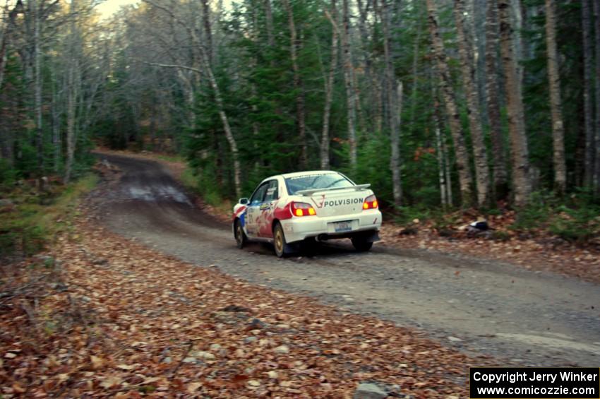 Yurek Cienkosz / Mariusz Malik in their Subaru WRX on SS5 (Herman II)