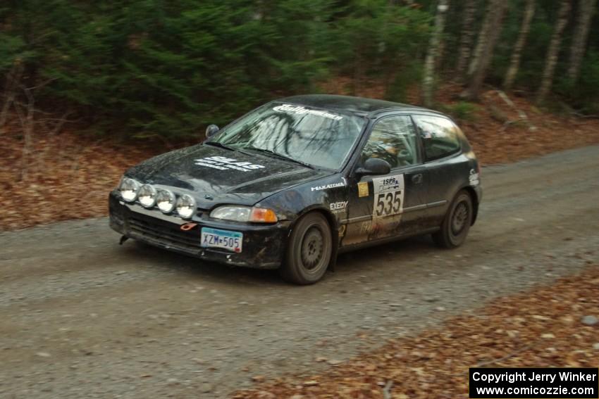 Silas Himes / Matt Himes in their Honda Civic on SS5 (Herman II)