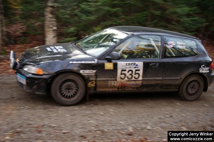 Silas Himes / Matt Himes in their Honda Civic on SS5 (Herman II)