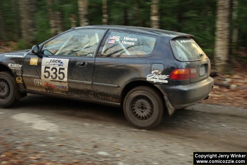 Silas Himes / Matt Himes in their Honda Civic on SS5 (Herman II)