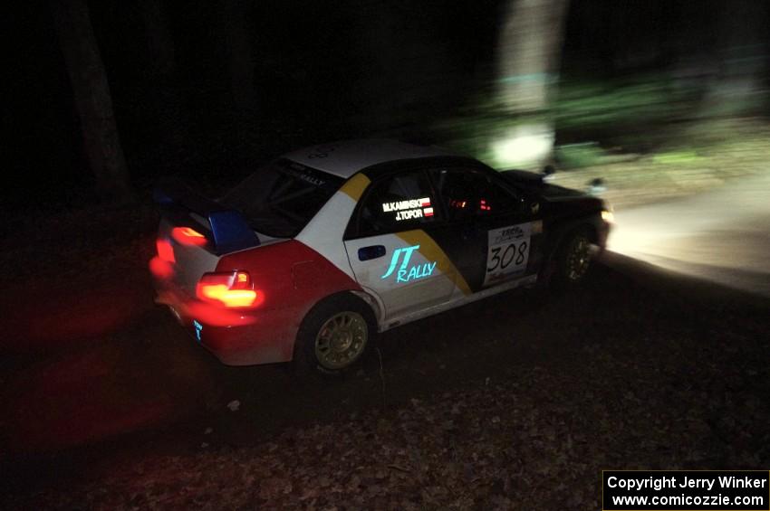 Janusz Topor / Michal Kaminski in their Subaru WRX STi on SS8 (Bob Lake)