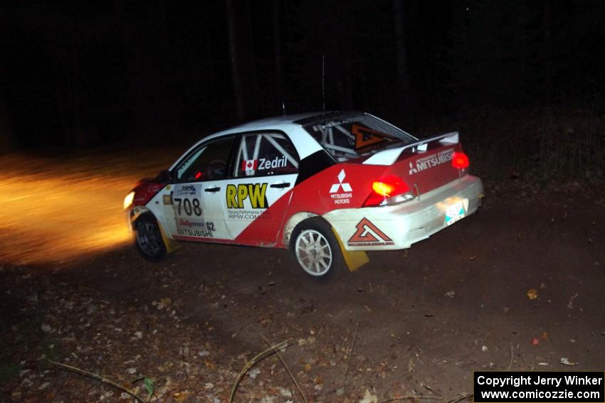 Jan Zedril / Jody Zedril in their Mitsubishi Lancer ES on SS8 (Bob Lake)