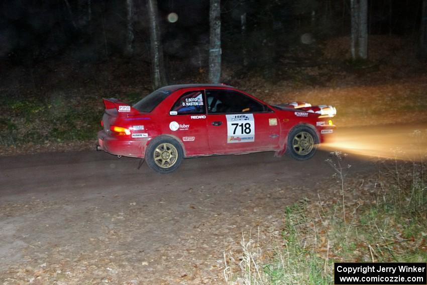 Dustin Kasten / Corina Soto in their Subaru Impreza on SS8 (Bob Lake)