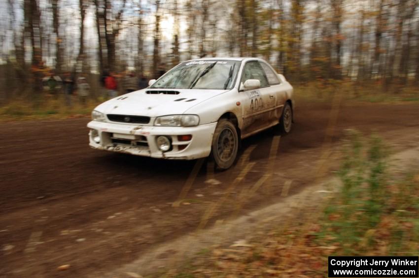 Tyler Witte / Rob Bohn in their Subaru Impreza on SS16 (Arvon Tower 2)