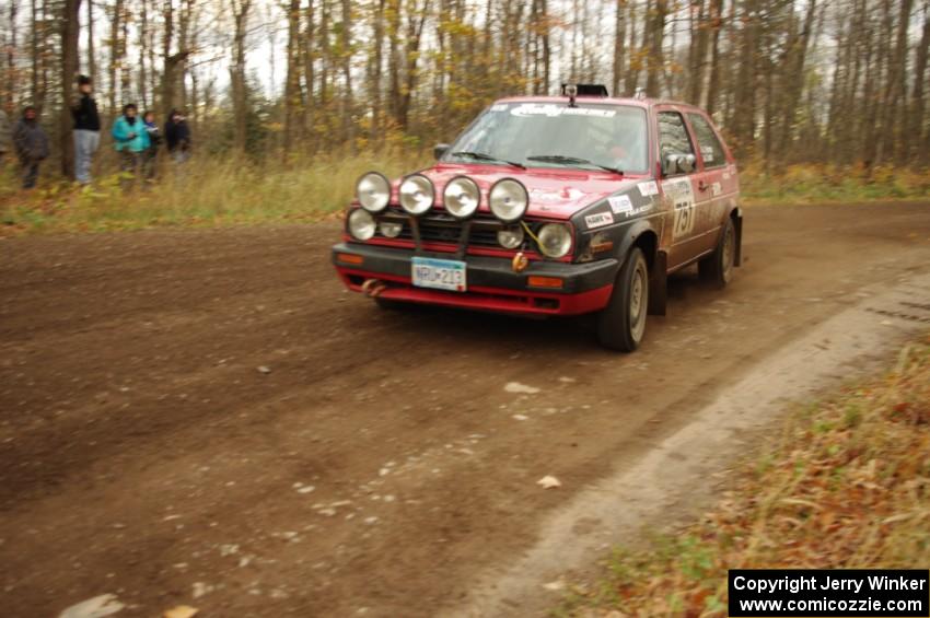 John Kimmes / Greg Smith in their VW GTI on SS16 (Arvon Tower 2)