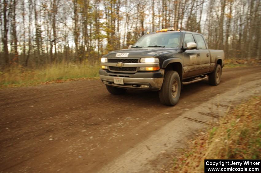 One of the sweep trucks after SS16 (Arvon Tower 2)