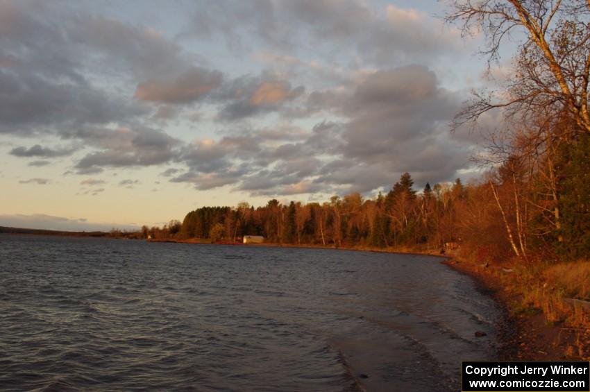 The shoreline along Huron Bay near L'Anse, MI