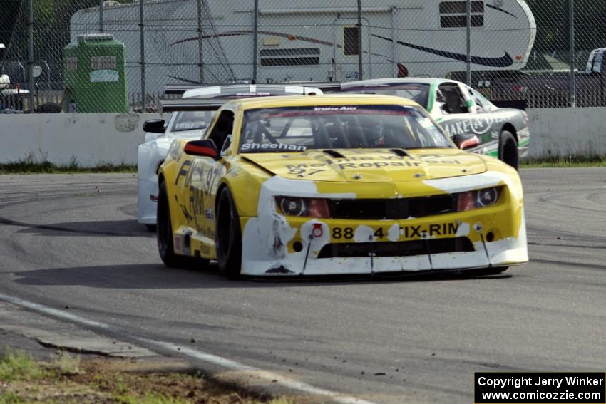 Tom Sheehan's Chevy Camaro, Joe Ebben's Ford Mustang and Scott Ferguson's Pontiac GTO.R