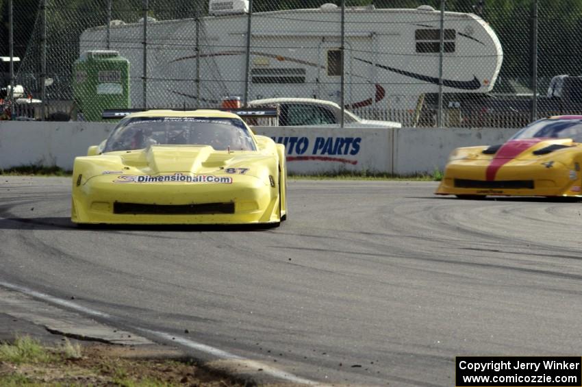 Doug Peterson's and Tony Ave's Chevy Corvettes