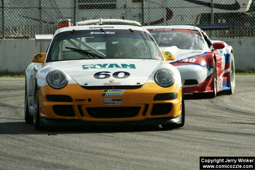 Tim Gray's Porsche GT3 Cup and Jed Copham's Chevy Corvette