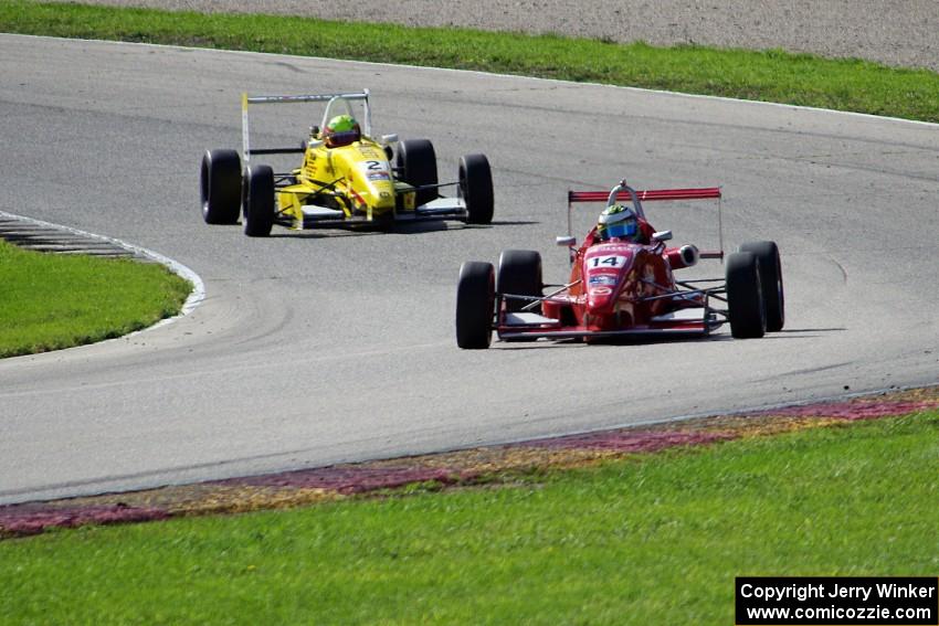 Scott Anderson and Spencer Pigot both in F2000s