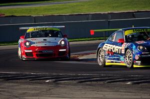 D. Bryce Miller's and Kasey Kuhlman's Porsche GT3 Cup cars