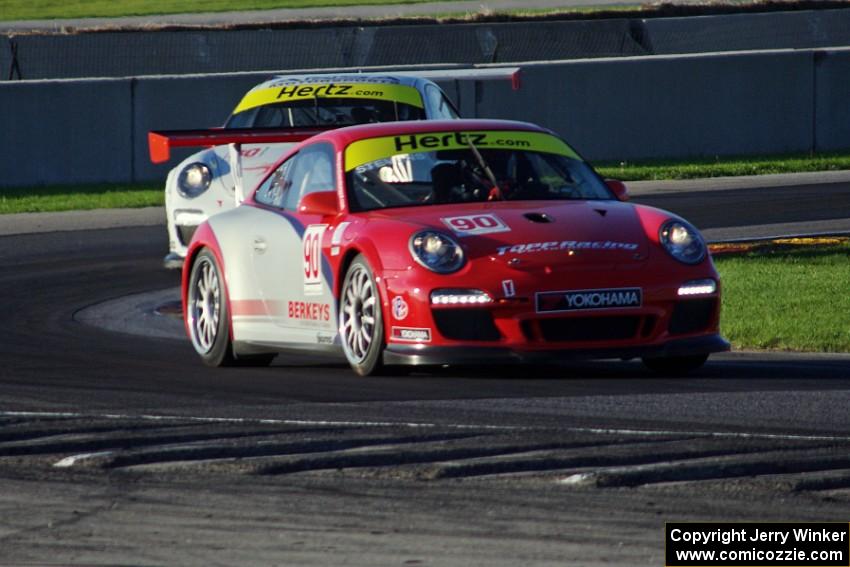 Billy Stevens's and Angel Benitez, Sr.'s Porsche GT3 Cup cars