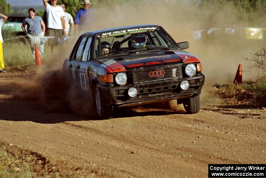 Lauchlin O'Sullivan / Farina O'Sullivan Audi 4000 Quattro at the spectator corner on SS8, Limestone I.