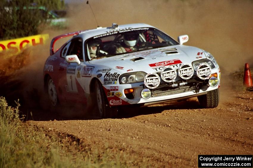 Ralph Kosmides / Joe Noyes Toyota Supra Turbo at the spectator corner on SS8, Limestone I.