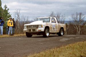 John Daubenmier / Stan Rosen Chevy S-10 at the final yump on SS14, Brockway Mountain I.