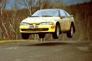 Steve Gingras / Bill Westrick Eagle Talon at the final yump on SS14, Brockway Mountain I.