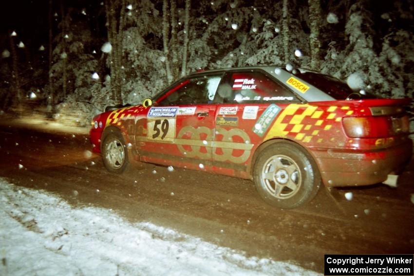 John Rek / Mariusz Malik Audi S2 Quattro on SS8, Bob Lake II.