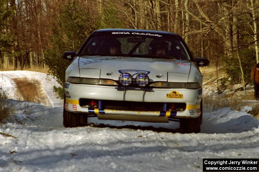 The Dan Malott / Matt Malott Eagle Talon sets up for the hairpin on SS7, Ranch II.