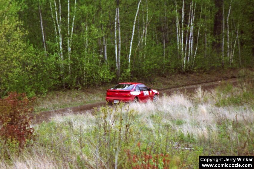 Jouni Pohjolainen / John Matikainen at speed in their Nissan NX2000.