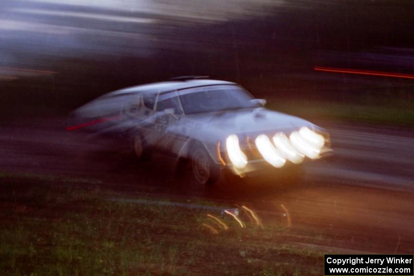 Jeremy Butts / Jon Vrzal in their Plymouth Arrow at the crossroads spectator area.