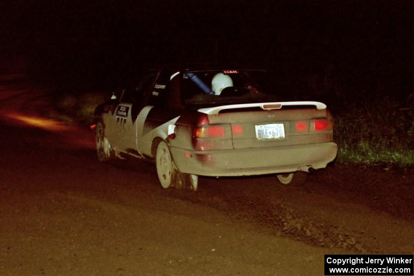 Eric Seppanen / Jake Himes on the final stage of the night in their Nissan Sentra SE-R.