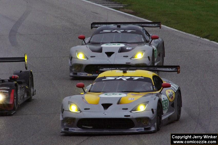 Jonathan Bomarito / Kuno Wittmer and Marc Goossens / Dominik Farnbacher SRT Viper GTS-Rs