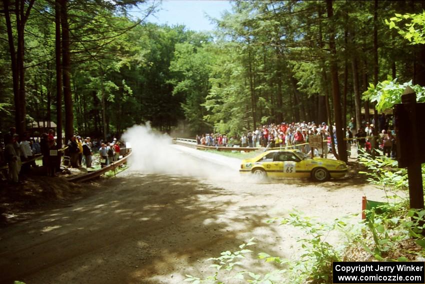 Don Rathgeber / Jimmy Brandt Ford Mustang at the Asaph Campground spectator location on SS4, Phasa.