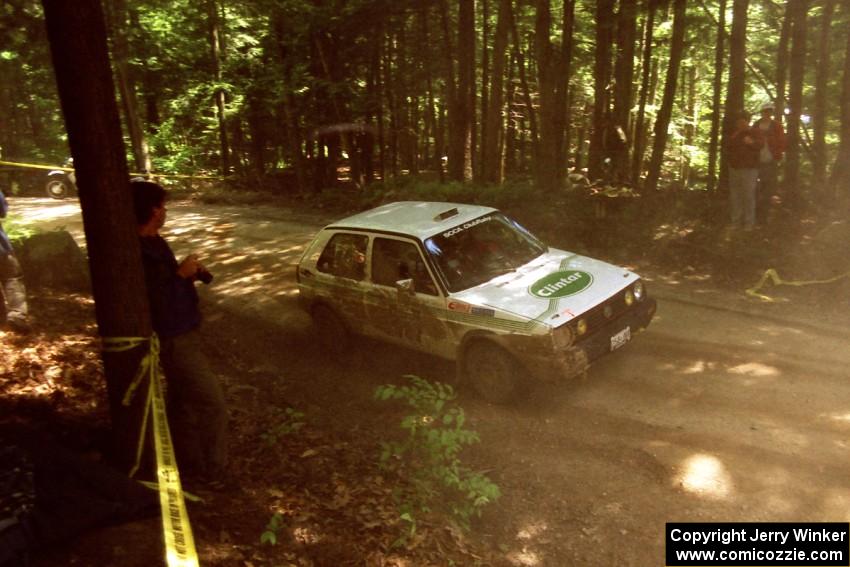 Peter Reilly / Dave Shindle VW Golf goes off on SS5, Colton Stock.