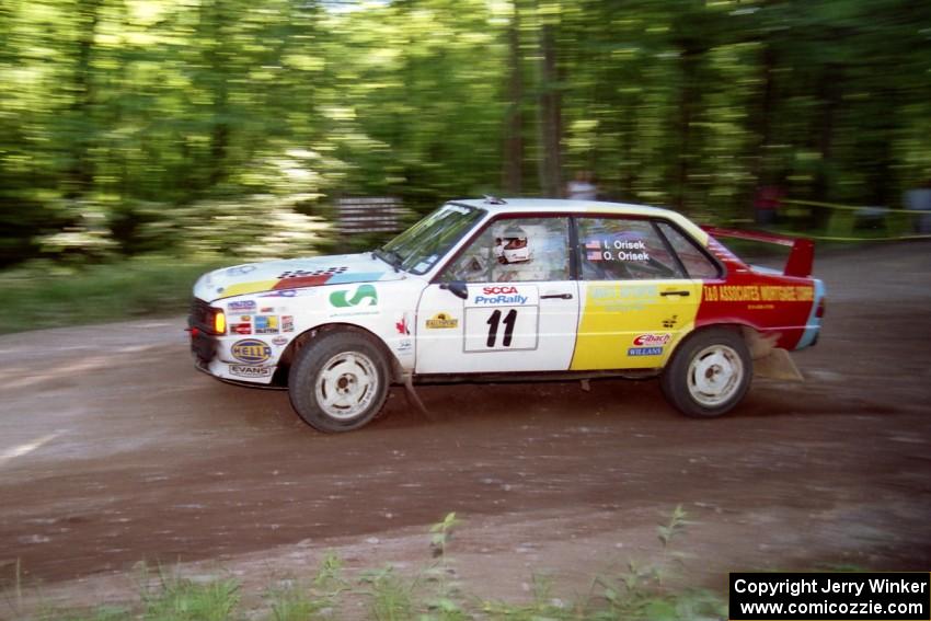 Ivan Orisek / Olga Orisek Audi 4000 Quattro on SS5, Colton Stock.