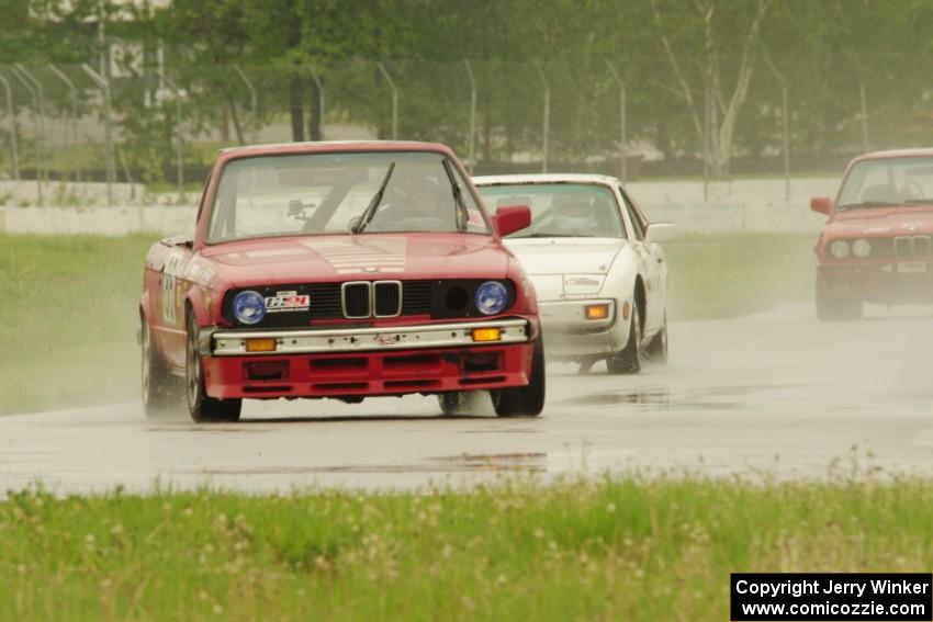 Missing Link Motorsports BMW 325, Team Fugu Porsche 924 and Probs Racing BMW 325