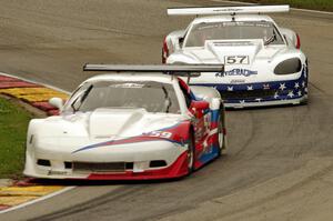 Simon Gregg's and Dave Pintaric's Chevy Corvettes