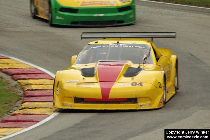 Tony Ave's Chevy Corvette and John Baucom's Ford Mustang