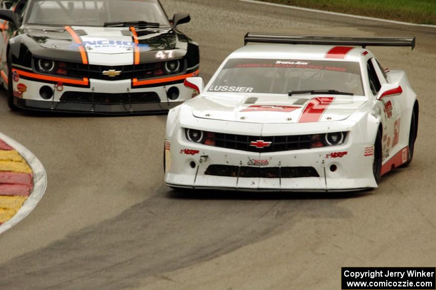 Frank Lussier's and Britt Casey's Chevy Camaros