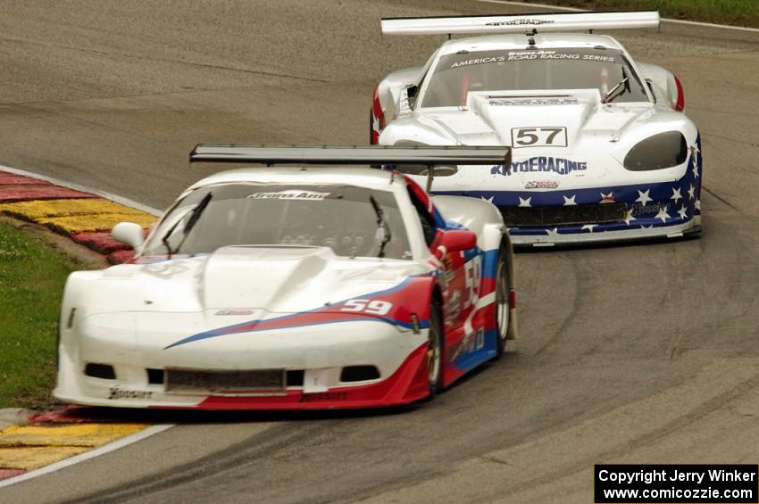 Simon Gregg's and Dave Pintaric's Chevy Corvettes