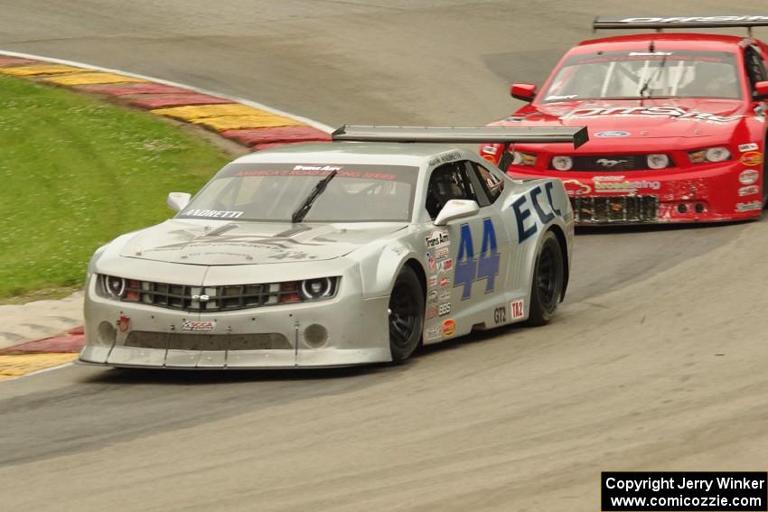 Adam Andretti's Chevy Camaro and Ron Keith's Ford Mustang