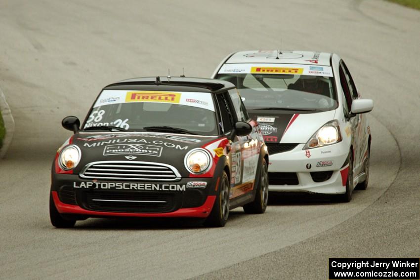 Glenn Nixon's MINI Cooper and Ryan Reed's Honda Fix