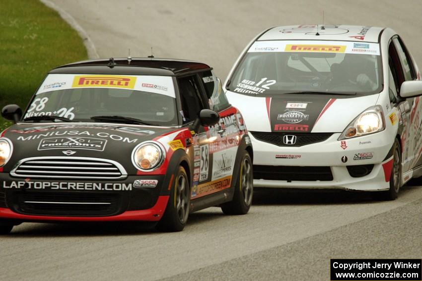 Glenn Nixon's MINI Cooper and Ryan Reed's Honda Fix