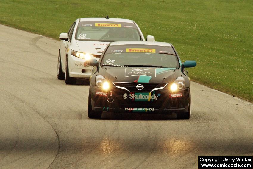 Bryan Heitkotter's Nissan Altima Coupe and Jon Miller's Honda Civic Si