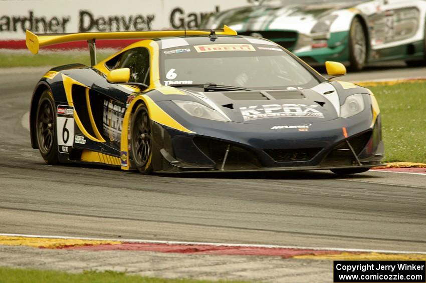 Robert Thorne's McLaren 12C GT3 and Tim Pappas' Mercedes-AMG SLS GT3