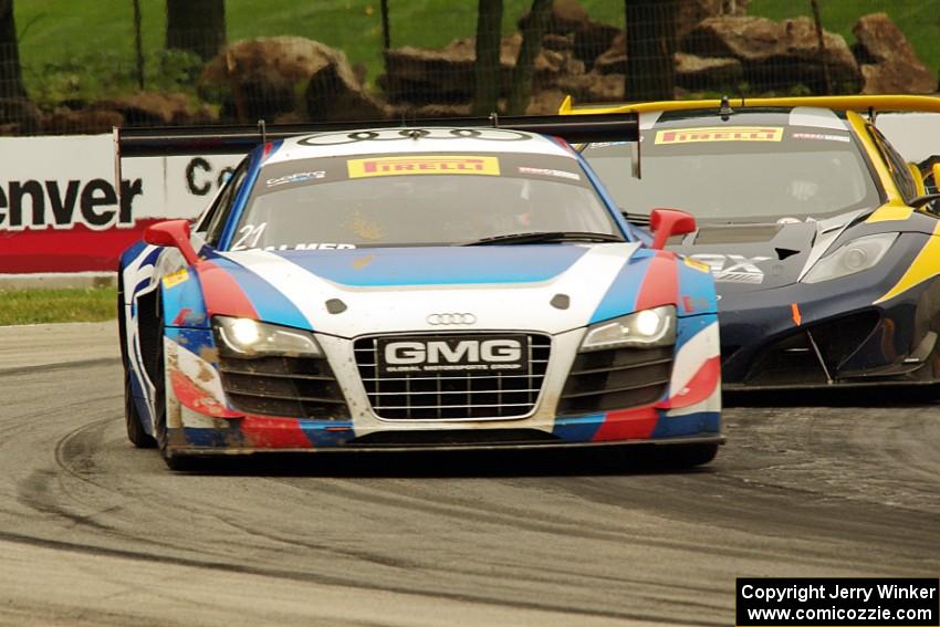 Andrew Palmer's Audi R8 Ultra and Robert Thorne's McLaren 12C GT3