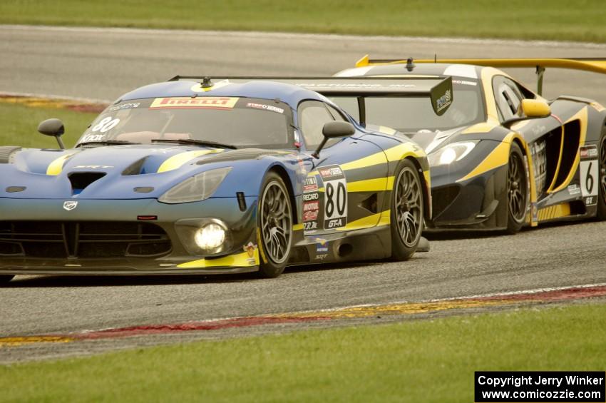 Dan Knox's SRT Viper GT3R and Robert Thorne's McLaren 12C GT3