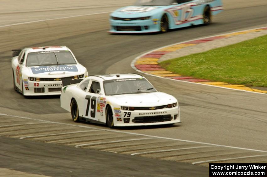 Tim Schendel's Chevy Camaro, Joey Gase's Chevy Camaro and Carl Long's Chevy Camaro