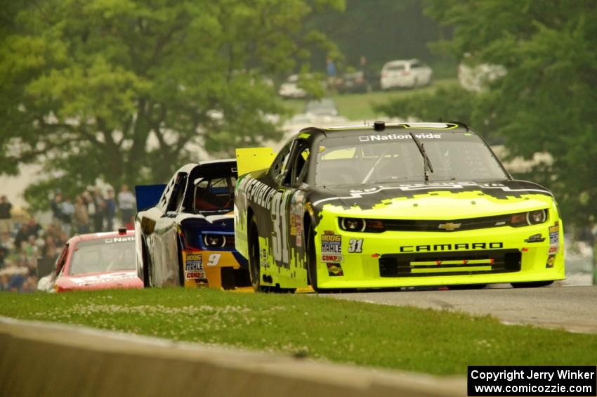 Justin Marks' Chevy Camaro and Chase Elliott's Chevy Camaro