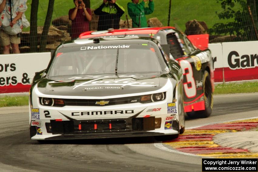 Brian Scott's Chevy Camaro and Ty Dillon's Chevy Camaro