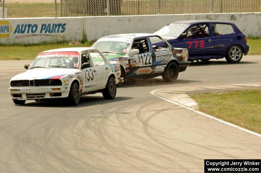 Tubby Butterman Racing BMW 325i, The Most Interesting Chumps In The World BMW 325i and Team Misfire Honda Civic