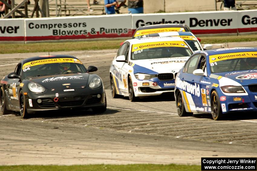 Greg Liefooghe / Tyler Cooke BMW 328i, Remo Ruscitti / Adam Isman Porsche Cayman and James Clay / Jason Briedis BMW 328i