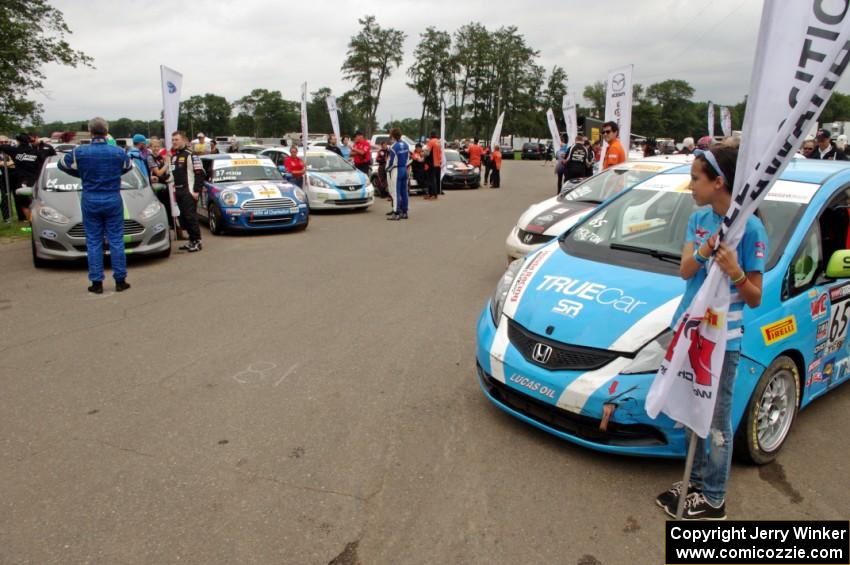 Cars on display at Sunday's grid walk